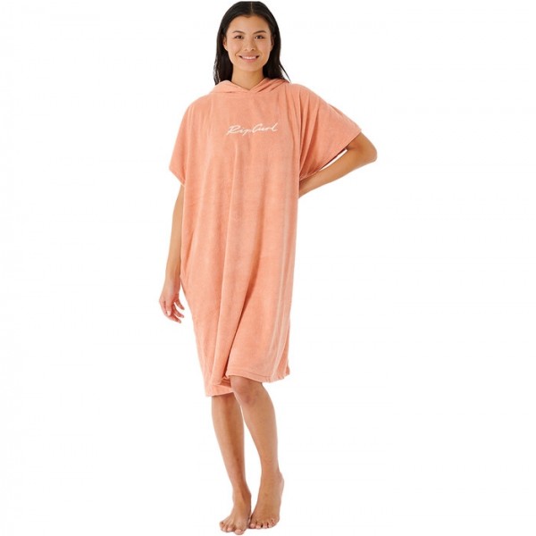 Poncho Surf Rip Curl Script Negro Mujer