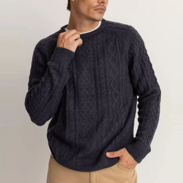 Rhythm Mohair Fishermans blue coal jersey