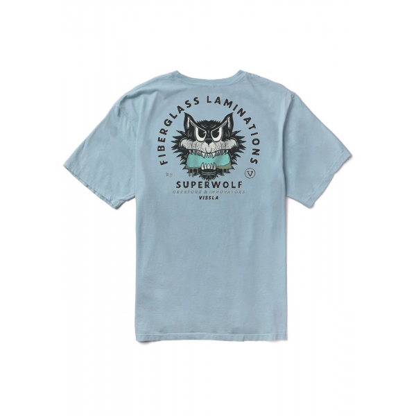 Vissla Super Wolf Premium Pocket chambray camiseta