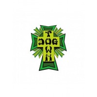 Dogtown Cross Logo green 4" pegatina