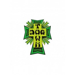 Dogtown Cross Logo green 4" pegatina