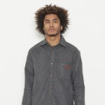 Hydroponic Marine anthracite flannel camisa