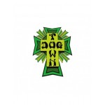 Dogtown Cross Logo green 4" pegatina